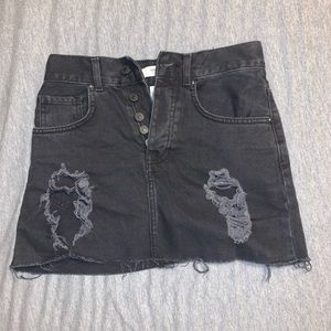 Black jean skirt